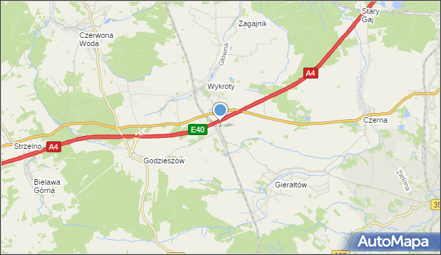 mapa Leśniczówka Wykroty, Leśniczówka Wykroty na mapie Targeo